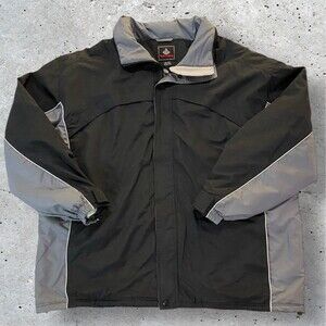 Footlocker Winter Jacket Men’s Size 3XL Black Grey Zip Up 4 Pockets